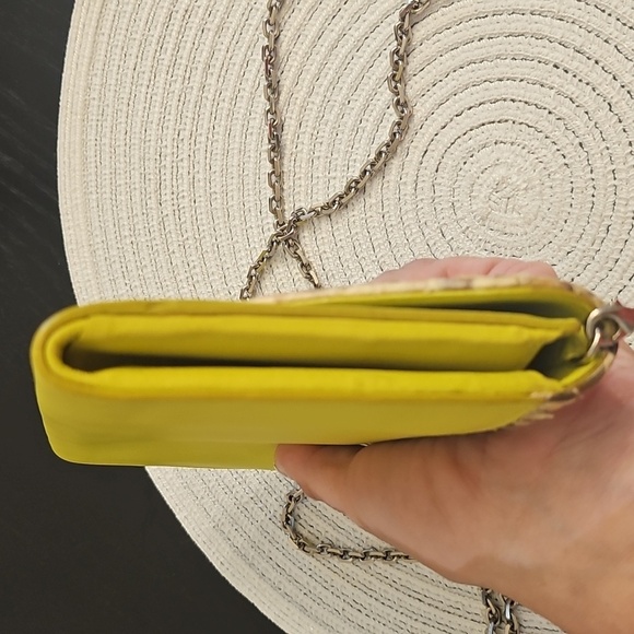 Christian Dior Yellow and Snake Print Wallet On Chain - Picture 7 of 9